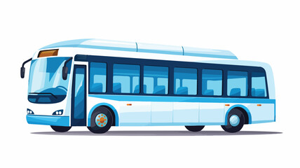 Bus vector icon flat vector illustration isolated b