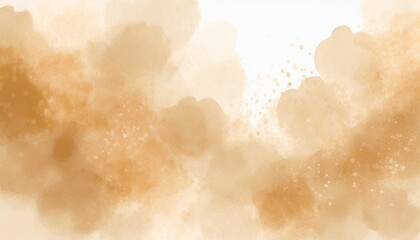 watercolor light brown dust autumn abstract background hand painted beige wallpaper - obrazy, fototapety, plakaty