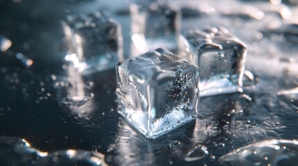  melting ice cubes