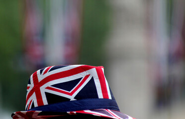 union jack flag hat London England 