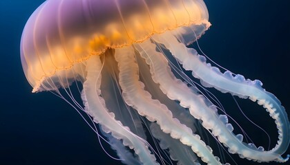 A Jellyfish With Tentacles That Shimmer With Phosp Upscaled 7