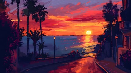 Mediterranean Sunset.
