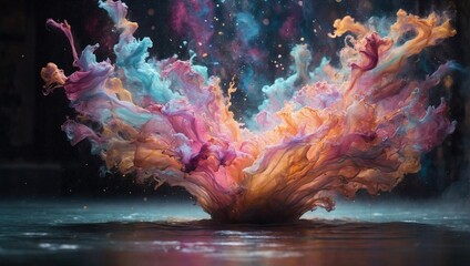 Colorful Chaos: A Vibrant Splash of Unpredictable Paint