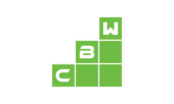 CBW initial letter financial logo design vector template. economics, growth, meter, range, profit, loan, graph, finance, benefits, economic, increase, arrow up, grade, grew up, topper, company, scale