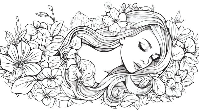 Coloring Page. Coloring Book. Colouring picture fla
