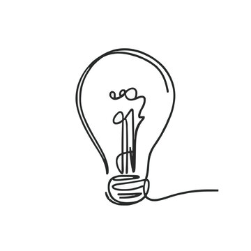 a drawing of a light bulb with a light bulb on it.