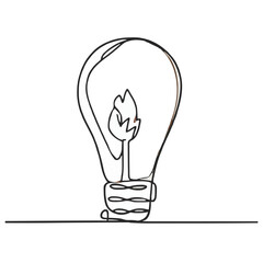 a drawing of a light bulb with a light bulb on it.