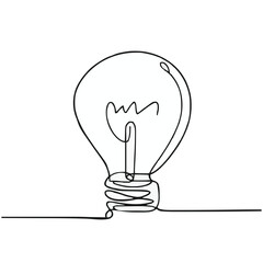 a drawing of a light bulb with a light bulb on it.