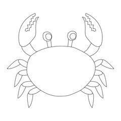 Outline Crab Clipart for Lovers of Sea Animals and Ocean Creatures