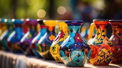 Colorful ceramic souvenirs for sale on market in Greece.


 - obrazy, fototapety, plakaty