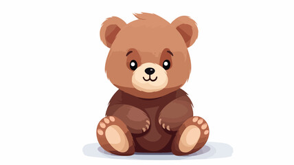 Cute funny bear vector illustration flat vector ill