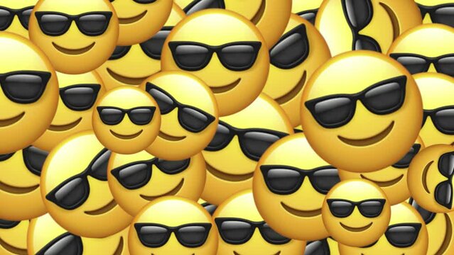 Bring cool vibes to your videos with a playful transition featuring a sunglasses emoji, adding a touch of style and fun to your content