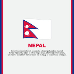 Nepal Flag Background Design Template. Nepal Independence Day Banner Social Media Post. Nepal Cartoon
