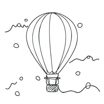 recommend clip art: a drawing of a hot air balloon