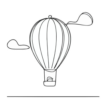 recommend clip art: a drawing of a hot air balloon