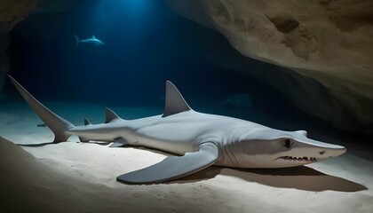 A Hammerhead Shark Resting In A Cave Upscaled 6 2