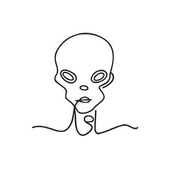 a drawing of a alien 