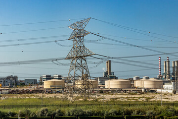 View of a power plant in Dubai, United Arab Emirates.