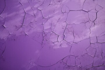 Close-up of a cracked violet paint texture on a wall. Purple Cracked Paint Texture