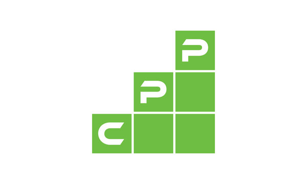 CPP initial letter financial logo design vector template. economics, growth, meter, range, profit, loan, graph, finance, benefits, economic, increase, arrow up, grade, grew up, topper, company, scale