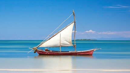 Traditional Malagasy sail boat. Morondava, Madagascar.


