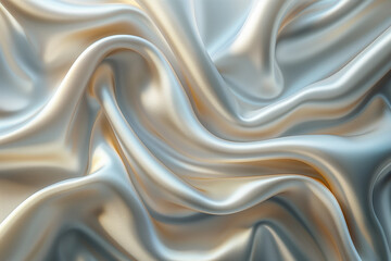 Obraz premium Luxurious of smooth white silk or satin fabric texture background 