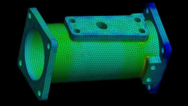 Mechanic simulation engineering - Stress and breakpoint analysis of mechanical part under force and moment conditions
