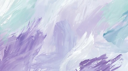 Calming Lavender Mint Brushstroke Concealed Mess Canvas