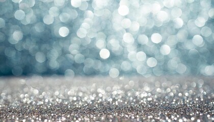 glitter background in pastel delicate silver and white tones de focused - obrazy, fototapety, plakaty
