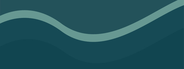 Minimalist abstract green background. Layered vector in wavy style.