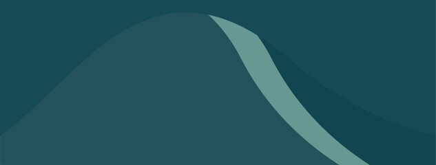 Fototapeta premium Minimalist abstract green background. Layered vector in wavy style.