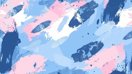 a blue, pink, and white abstract background with paint splattered on the bottom of the image and on the bottom of the bottom of the image.
