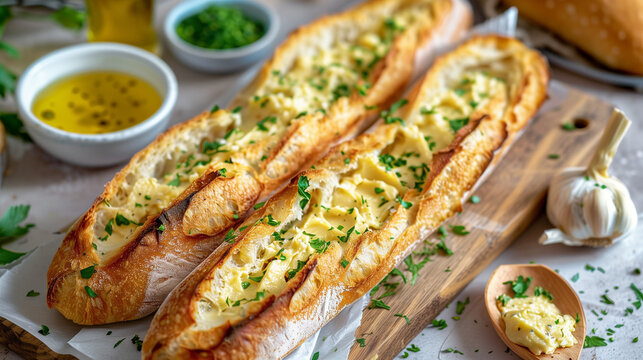 garlic bread with herbs
