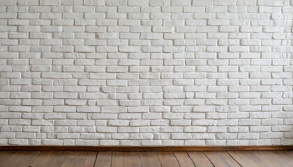 panoramic background of wide white brick wall texture home or office design backdrop