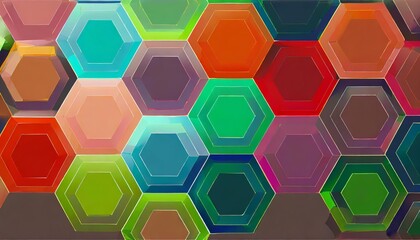 abstract background color hexagons