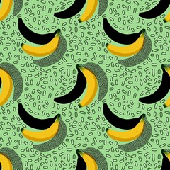 Summer print with fruit seamless abstract banana pattern for fabrics and linens and party accessories