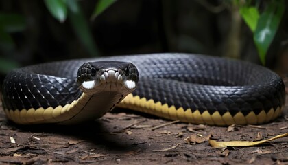 A King Cobra With Its Hood Flared Displaying Its Upscaled 3