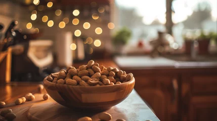 Küchenrückwand glas motiv peanuts in a pot © Jeanette