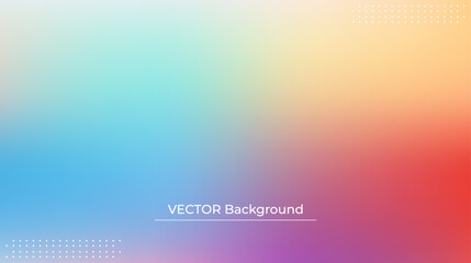 Abstract blurred gradient mesh background in bright rainbow colors. Colorful smooth banner template. Easy editable soft colored vector illustration in EPS10 without transparency. - obrazy, fototapety, plakaty