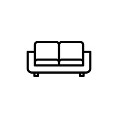 Sofa icon vector isolated on white background. sofa icon illustration. furniture