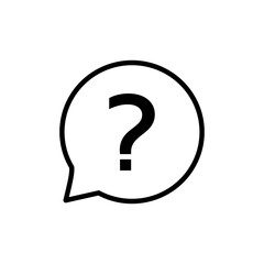 Question Icon vector isolated on white background. Question mark sign. help icon. Faq
