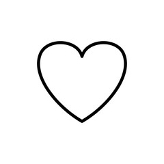 Heart icon vector isolated on white background. Heart vector icon. Like icon vector. Love