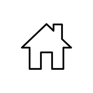 Home icon vector isolated on white background. House vector icon. Address