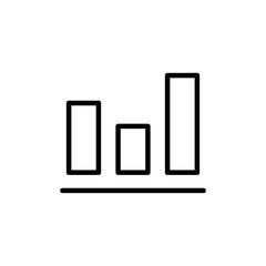 Growing graph Icon vector isolated on white background. Chart icon. Graph vector