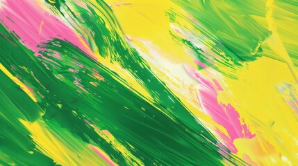 Abstract Neon Brushstroke Background - Dynamic Movement - obrazy, fototapety, plakaty