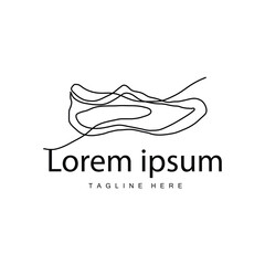 shoe logo illustration design vector sneaker concept funky line simple footwear appearance