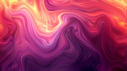 Obraz premium a computer generated image of a multicolored background with wavy lines and curves in pink, orange, yellow, and purple.