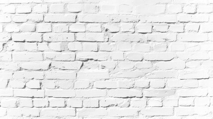 a black and white photo of a brick wall that is white and has a black cat sitting on top of it.