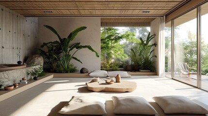 Japandi Meditation Space Tranquil meditation area