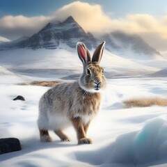 rabbit in the snow generative ai